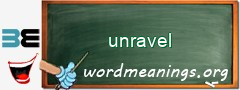 WordMeaning blackboard for unravel